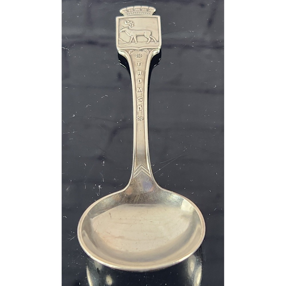 Norwegian Tromso Norway & Sterling Silver Souvenir Soup Spoon